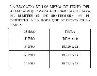 Recogida de libros de texto curso 2022-23. 